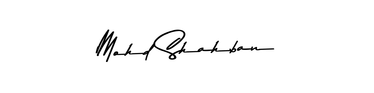 Design your own signature with our free online signature maker. With this signature software, you can create a handwritten (Asem Kandis PERSONAL USE) signature for name Mohd Shahban. Mohd Shahban signature style 9 images and pictures png