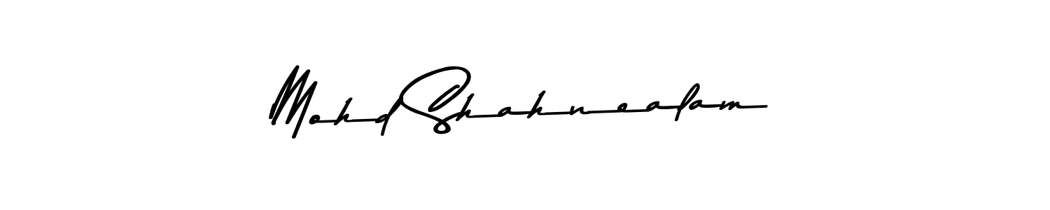 Design your own signature with our free online signature maker. With this signature software, you can create a handwritten (Asem Kandis PERSONAL USE) signature for name Mohd Shahnealam. Mohd Shahnealam signature style 9 images and pictures png