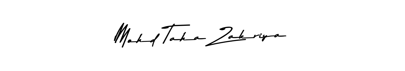 Mohd Taha Zakriya stylish signature style. Best Handwritten Sign (Asem Kandis PERSONAL USE) for my name. Handwritten Signature Collection Ideas for my name Mohd Taha Zakriya. Mohd Taha Zakriya signature style 9 images and pictures png