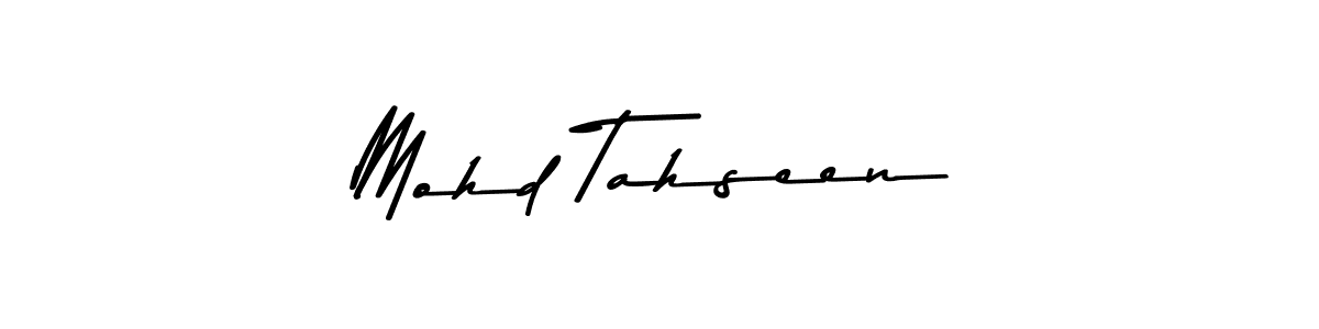 Design your own signature with our free online signature maker. With this signature software, you can create a handwritten (Asem Kandis PERSONAL USE) signature for name Mohd Tahseen. Mohd Tahseen signature style 9 images and pictures png