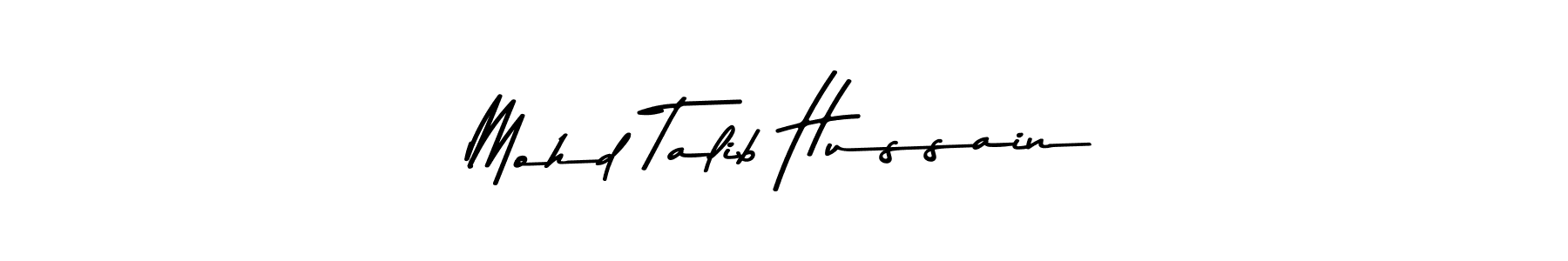 The best way (Asem Kandis PERSONAL USE) to make a short signature is to pick only two or three words in your name. The name Mohd Talib Hussain include a total of six letters. For converting this name. Mohd Talib Hussain signature style 9 images and pictures png