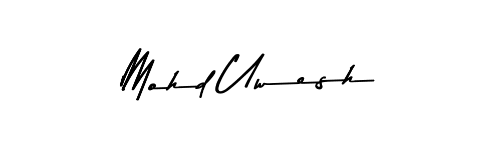 How to make Mohd Uwesh name signature. Use Asem Kandis PERSONAL USE style for creating short signs online. This is the latest handwritten sign. Mohd Uwesh signature style 9 images and pictures png