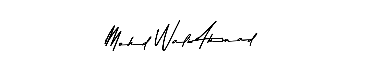 The best way (Asem Kandis PERSONAL USE) to make a short signature is to pick only two or three words in your name. The name Mohd Wali Ahmad include a total of six letters. For converting this name. Mohd Wali Ahmad signature style 9 images and pictures png