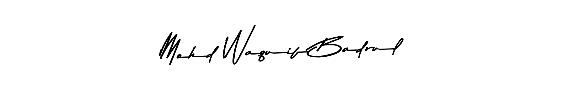 Make a beautiful signature design for name Mohd Waquif Badrul. With this signature (Asem Kandis PERSONAL USE) style, you can create a handwritten signature for free. Mohd Waquif Badrul signature style 9 images and pictures png
