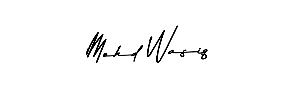 The best way (Asem Kandis PERSONAL USE) to make a short signature is to pick only two or three words in your name. The name Mohd Wasiq include a total of six letters. For converting this name. Mohd Wasiq signature style 9 images and pictures png