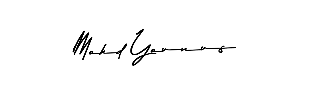 How to make Mohd Younus name signature. Use Asem Kandis PERSONAL USE style for creating short signs online. This is the latest handwritten sign. Mohd Younus signature style 9 images and pictures png