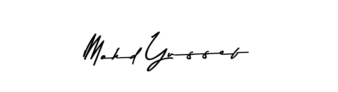 How to make Mohd Yussef name signature. Use Asem Kandis PERSONAL USE style for creating short signs online. This is the latest handwritten sign. Mohd Yussef signature style 9 images and pictures png