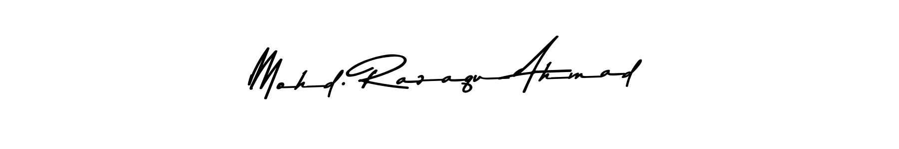 Make a beautiful signature design for name Mohd. Razaqu Ahmad. With this signature (Asem Kandis PERSONAL USE) style, you can create a handwritten signature for free. Mohd. Razaqu Ahmad signature style 9 images and pictures png