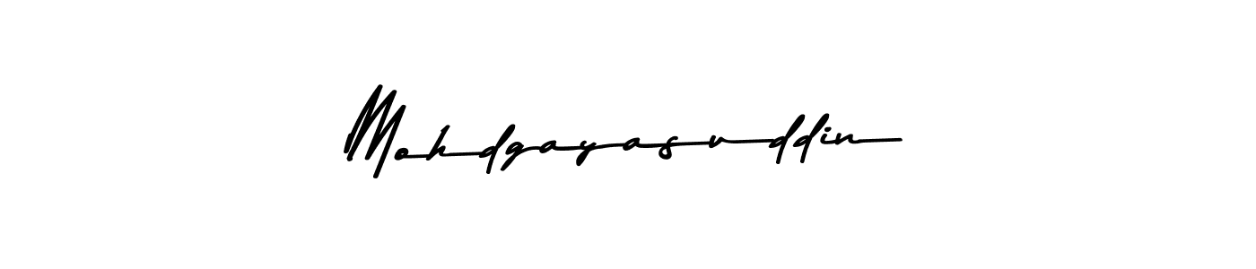 Create a beautiful signature design for name Mohdgayasuddin. With this signature (Asem Kandis PERSONAL USE) fonts, you can make a handwritten signature for free. Mohdgayasuddin signature style 9 images and pictures png