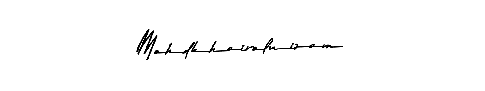 The best way (Asem Kandis PERSONAL USE) to make a short signature is to pick only two or three words in your name. The name Mohdkhairolnizam include a total of six letters. For converting this name. Mohdkhairolnizam signature style 9 images and pictures png