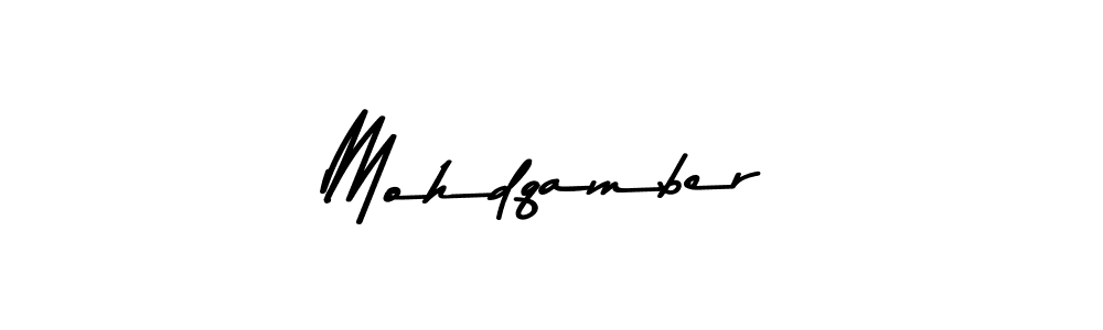 Use a signature maker to create a handwritten signature online. With this signature software, you can design (Asem Kandis PERSONAL USE) your own signature for name Mohdqamber. Mohdqamber signature style 9 images and pictures png