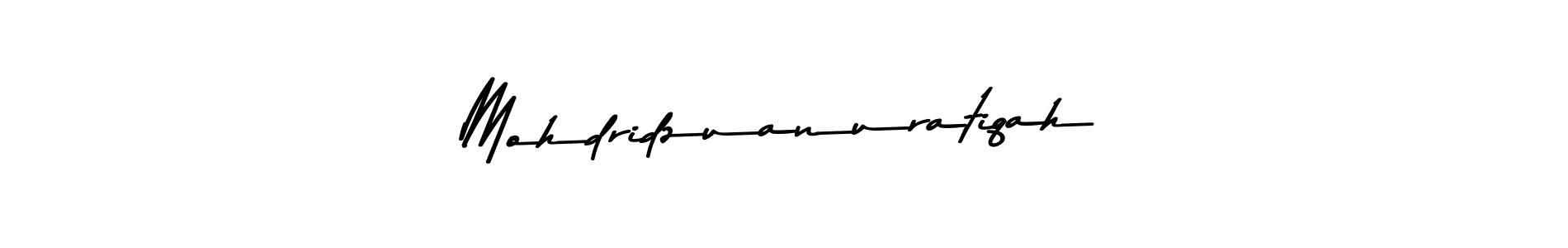 Make a beautiful signature design for name Mohdridzuanuratiqah. With this signature (Asem Kandis PERSONAL USE) style, you can create a handwritten signature for free. Mohdridzuanuratiqah signature style 9 images and pictures png