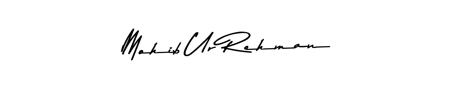 How to make Mohib Ur Rehman name signature. Use Asem Kandis PERSONAL USE style for creating short signs online. This is the latest handwritten sign. Mohib Ur Rehman signature style 9 images and pictures png