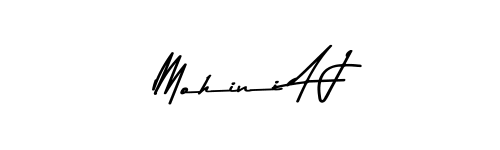 The best way (Asem Kandis PERSONAL USE) to make a short signature is to pick only two or three words in your name. The name Mohini A J include a total of six letters. For converting this name. Mohini A J signature style 9 images and pictures png