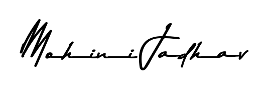 Style your name Mohini Jadhav with confidence using Asem Kandis PERSONAL USE signature design. Simple, elegant, and ready for immediate document use. Mohini Jadhav signature style 9 images and pictures png