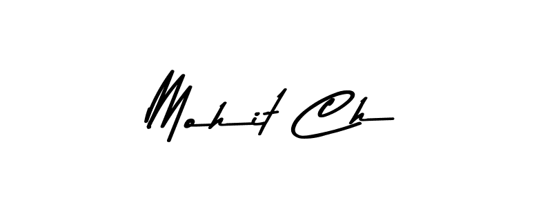 Mohit Ch stylish signature style. Best Handwritten Sign (Asem Kandis PERSONAL USE) for my name. Handwritten Signature Collection Ideas for my name Mohit Ch. Mohit Ch signature style 9 images and pictures png