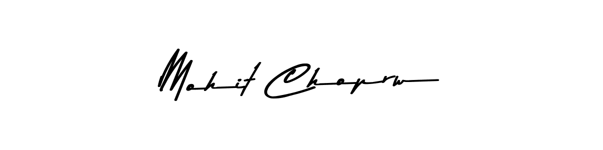 Make a beautiful signature design for name Mohit Choprw. With this signature (Asem Kandis PERSONAL USE) style, you can create a handwritten signature for free. Mohit Choprw signature style 9 images and pictures png