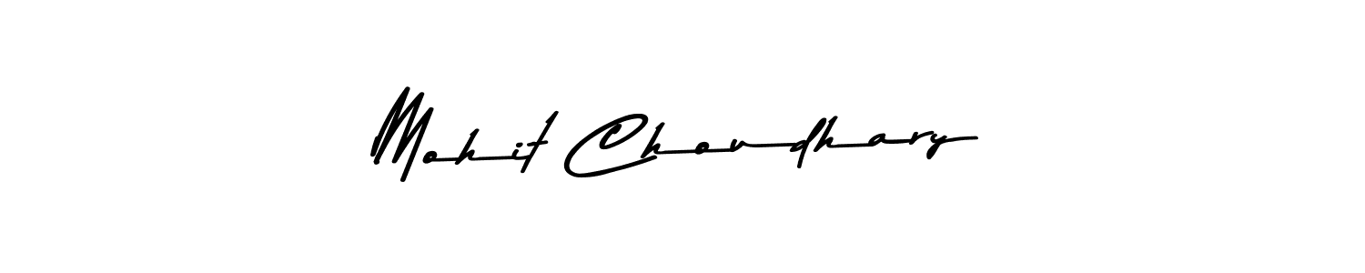 How to make Mohit Choudhary name signature. Use Asem Kandis PERSONAL USE style for creating short signs online. This is the latest handwritten sign. Mohit Choudhary signature style 9 images and pictures png