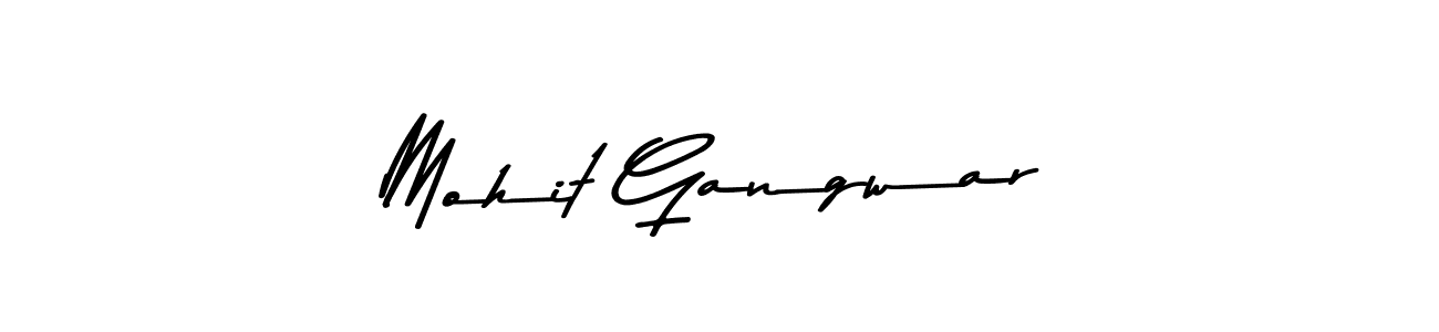 Create a beautiful signature design for name Mohit Gangwar. With this signature (Asem Kandis PERSONAL USE) fonts, you can make a handwritten signature for free. Mohit Gangwar signature style 9 images and pictures png