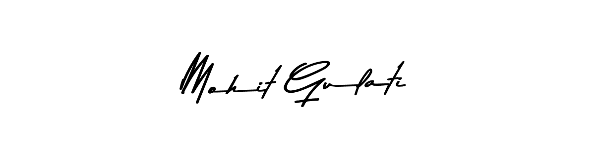 How to make Mohit Gulati name signature. Use Asem Kandis PERSONAL USE style for creating short signs online. This is the latest handwritten sign. Mohit Gulati signature style 9 images and pictures png