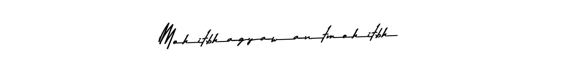 How to make Mohitbhagyawantmohitbh name signature. Use Asem Kandis PERSONAL USE style for creating short signs online. This is the latest handwritten sign. Mohitbhagyawantmohitbh signature style 9 images and pictures png