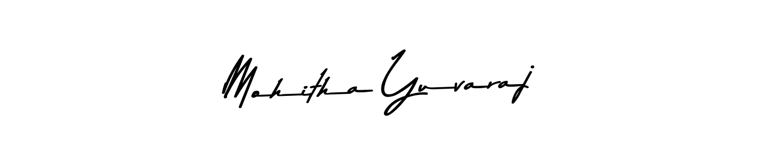 Create a beautiful signature design for name Mohitha Yuvaraj. With this signature (Asem Kandis PERSONAL USE) fonts, you can make a handwritten signature for free. Mohitha Yuvaraj signature style 9 images and pictures png