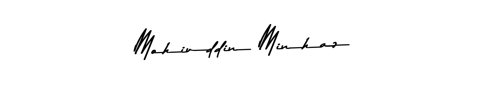 Create a beautiful signature design for name Mohiuddin Minhaz. With this signature (Asem Kandis PERSONAL USE) fonts, you can make a handwritten signature for free. Mohiuddin Minhaz signature style 9 images and pictures png