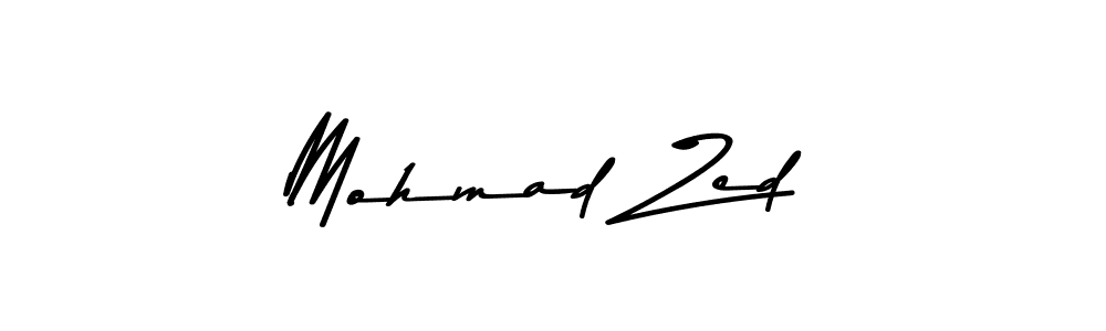 How to make Mohmad Zed name signature. Use Asem Kandis PERSONAL USE style for creating short signs online. This is the latest handwritten sign. Mohmad Zed signature style 9 images and pictures png