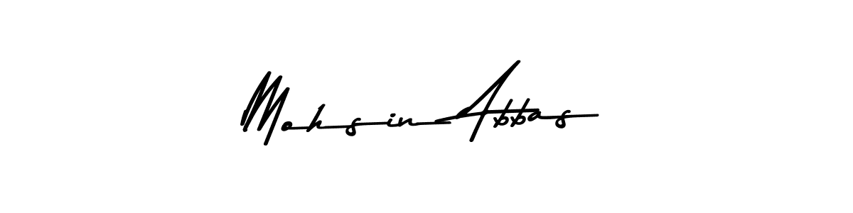 Make a beautiful signature design for name Mohsin Abbas. With this signature (Asem Kandis PERSONAL USE) style, you can create a handwritten signature for free. Mohsin Abbas signature style 9 images and pictures png