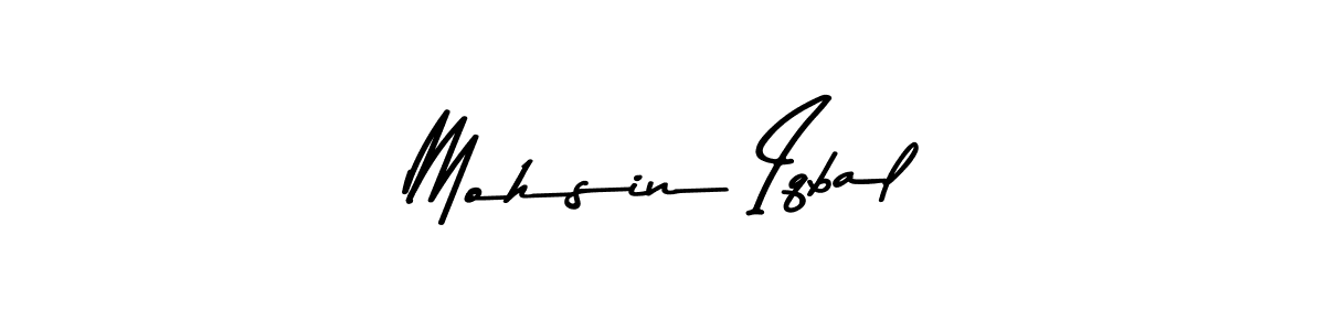 Use a signature maker to create a handwritten signature online. With this signature software, you can design (Asem Kandis PERSONAL USE) your own signature for name Mohsin Iqbal. Mohsin Iqbal signature style 9 images and pictures png