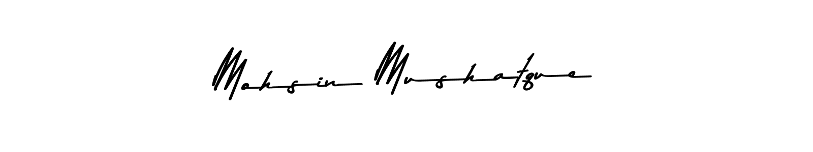 This is the best signature style for the Mohsin Mushatque name. Also you like these signature font (Asem Kandis PERSONAL USE). Mix name signature. Mohsin Mushatque signature style 9 images and pictures png