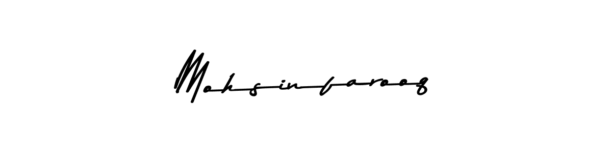 How to make Mohsinfarooq name signature. Use Asem Kandis PERSONAL USE style for creating short signs online. This is the latest handwritten sign. Mohsinfarooq signature style 9 images and pictures png