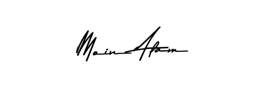 Create a beautiful signature design for name Moin Alam. With this signature (Asem Kandis PERSONAL USE) fonts, you can make a handwritten signature for free. Moin Alam signature style 9 images and pictures png