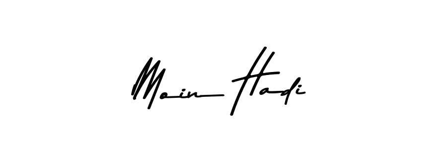 Make a beautiful signature design for name Moin Hadi. With this signature (Asem Kandis PERSONAL USE) style, you can create a handwritten signature for free. Moin Hadi signature style 9 images and pictures png