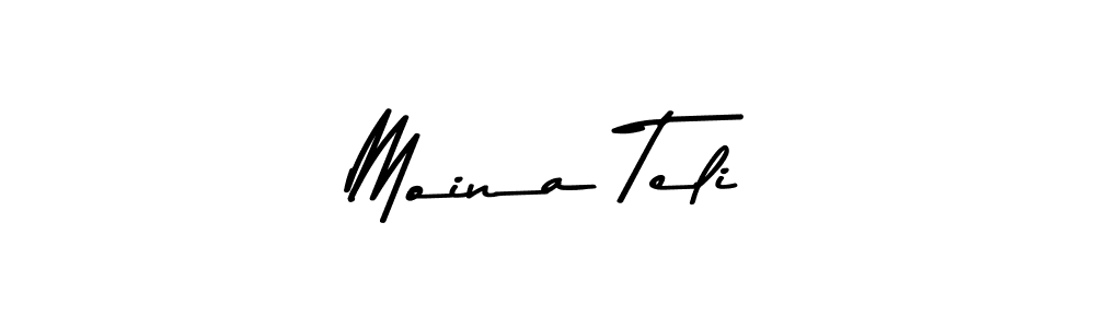 The best way (Asem Kandis PERSONAL USE) to make a short signature is to pick only two or three words in your name. The name Moina Teli include a total of six letters. For converting this name. Moina Teli signature style 9 images and pictures png