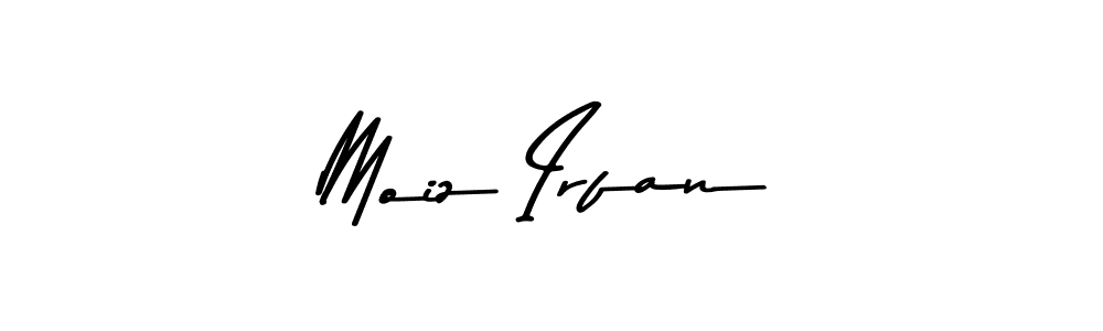 How to make Moiz Irfan name signature. Use Asem Kandis PERSONAL USE style for creating short signs online. This is the latest handwritten sign. Moiz Irfan signature style 9 images and pictures png