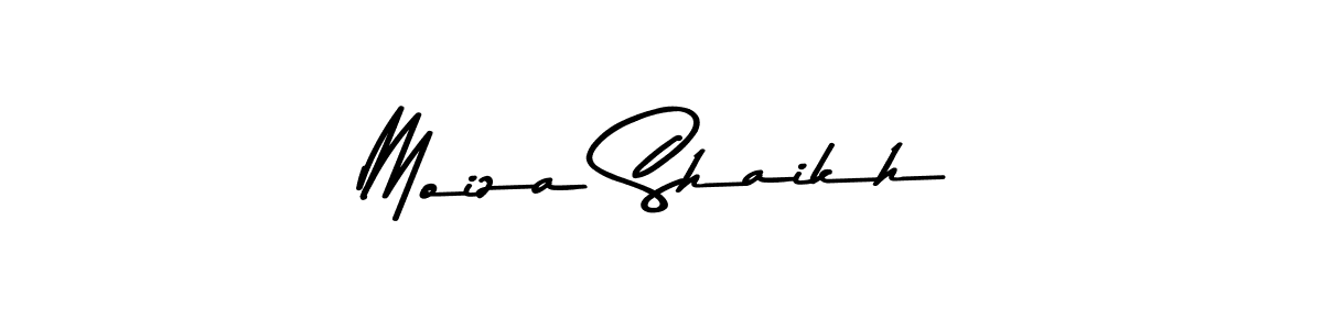 How to make Moiza Shaikh name signature. Use Asem Kandis PERSONAL USE style for creating short signs online. This is the latest handwritten sign. Moiza Shaikh signature style 9 images and pictures png