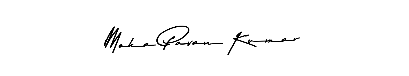 Create a beautiful signature design for name Moka Pavan Kumar. With this signature (Asem Kandis PERSONAL USE) fonts, you can make a handwritten signature for free. Moka Pavan Kumar signature style 9 images and pictures png