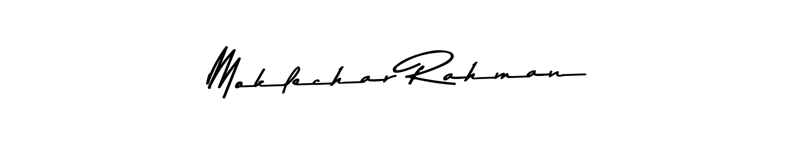 if you are searching for the best signature style for your name Moklechar Rahman. so please give up your signature search. here we have designed multiple signature styles  using Asem Kandis PERSONAL USE. Moklechar Rahman signature style 9 images and pictures png