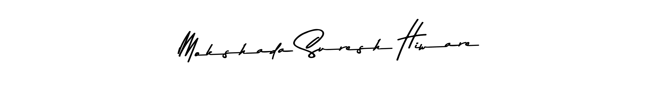 Create a beautiful signature design for name Mokshada Suresh Hiware. With this signature (Asem Kandis PERSONAL USE) fonts, you can make a handwritten signature for free. Mokshada Suresh Hiware signature style 9 images and pictures png