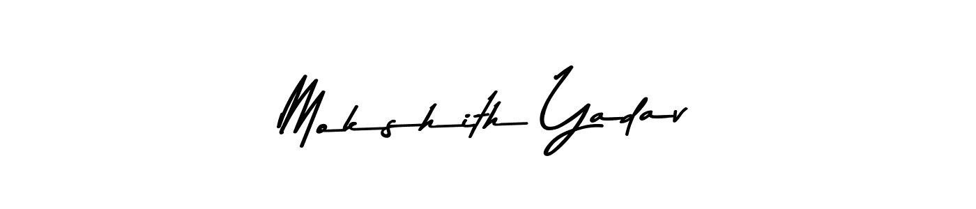 Mokshith Yadav stylish signature style. Best Handwritten Sign (Asem Kandis PERSONAL USE) for my name. Handwritten Signature Collection Ideas for my name Mokshith Yadav. Mokshith Yadav signature style 9 images and pictures png