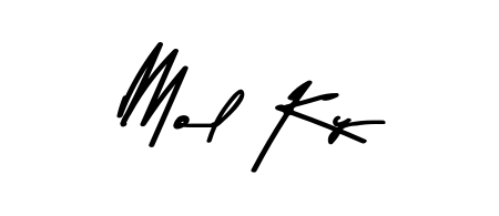 Create a personalized artistic stamp with Mol Ky in Asem Kandis PERSONAL USE font. Perfect for visual artists, designers, and influencers. Mol Ky signature style 9 images and pictures png