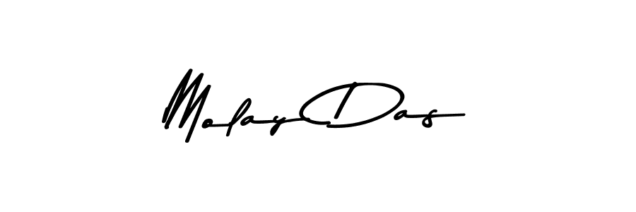 Design your own signature with our free online signature maker. With this signature software, you can create a handwritten (Asem Kandis PERSONAL USE) signature for name Molay Das. Molay Das signature style 9 images and pictures png