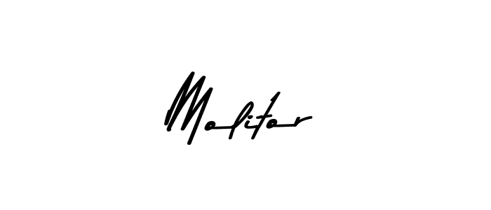 Design your own signature with our free online signature maker. With this signature software, you can create a handwritten (Asem Kandis PERSONAL USE) signature for name Molitor. Molitor signature style 9 images and pictures png