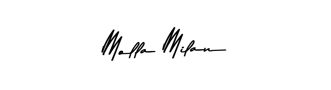 Molla Milan stylish signature style. Best Handwritten Sign (Asem Kandis PERSONAL USE) for my name. Handwritten Signature Collection Ideas for my name Molla Milan. Molla Milan signature style 9 images and pictures png