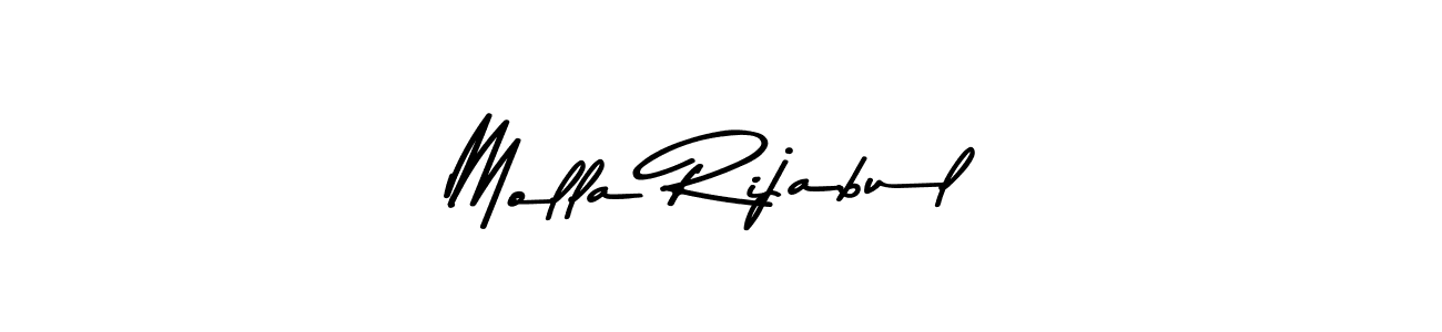 Use a signature maker to create a handwritten signature online. With this signature software, you can design (Asem Kandis PERSONAL USE) your own signature for name Molla Rijabul. Molla Rijabul signature style 9 images and pictures png