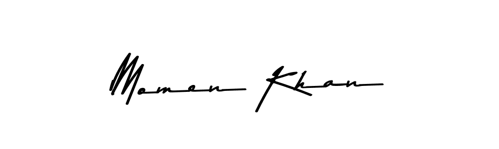 Use a signature maker to create a handwritten signature online. With this signature software, you can design (Asem Kandis PERSONAL USE) your own signature for name Momen Khan. Momen Khan signature style 9 images and pictures png