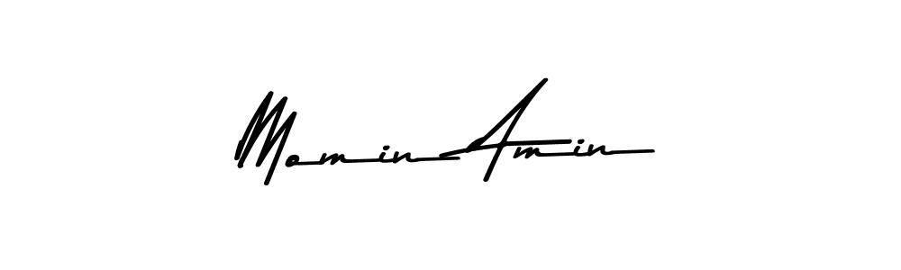 How to make Momin Amin name signature. Use Asem Kandis PERSONAL USE style for creating short signs online. This is the latest handwritten sign. Momin Amin signature style 9 images and pictures png