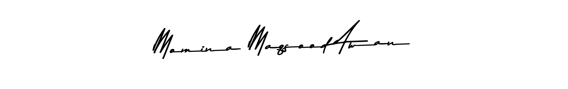 Momina Maqsood Awan stylish signature style. Best Handwritten Sign (Asem Kandis PERSONAL USE) for my name. Handwritten Signature Collection Ideas for my name Momina Maqsood Awan. Momina Maqsood Awan signature style 9 images and pictures png