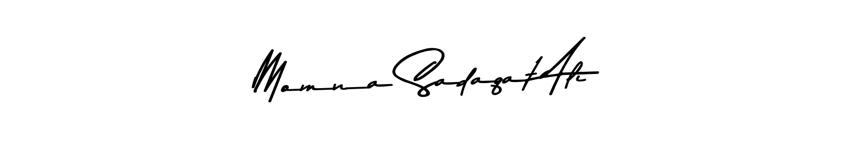 Also You can easily find your signature by using the search form. We will create Momna Sadaqat Ali name handwritten signature images for you free of cost using Asem Kandis PERSONAL USE sign style. Momna Sadaqat Ali signature style 9 images and pictures png